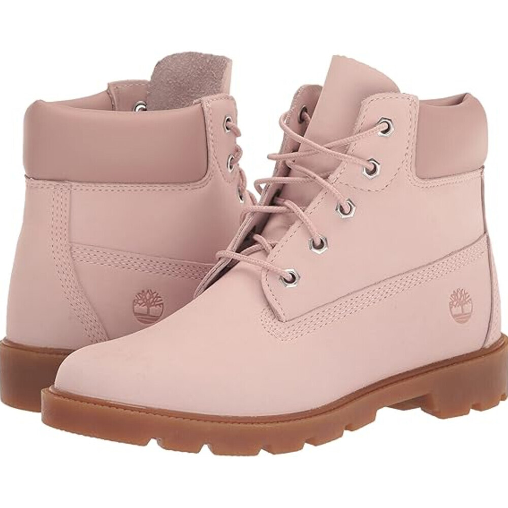 Timberland Classic TB0A5PHFN97 Boots Girls Rose Leather 6-Inch Waterproof UWU908